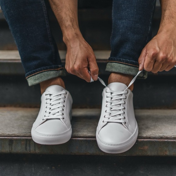 Thursday Boot Co. White Leather Premier Low Top Sneakers - Size 11.5